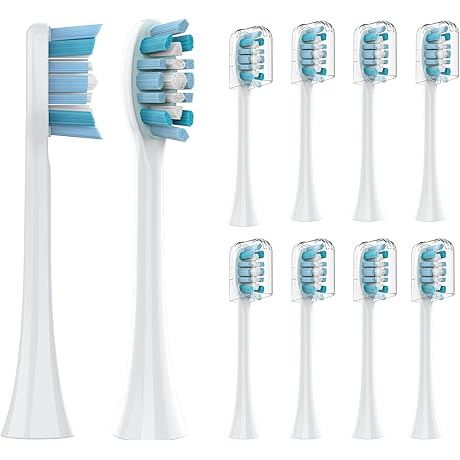 Replacement Toothbrush Heads for Philips Sonicare: 10 Pack Soft, Compatible with Click-on System