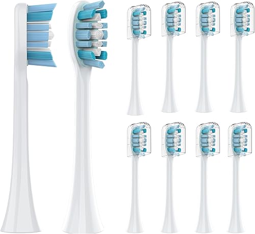 Cabezales de cepillo de dientes de repuesto para cepillos de dientes Philips Sonicare con clic paquete de 10 cabezales de cepillo eléctrico de