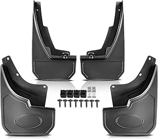 A-Premium Set of 4PCS Mud Flaps Splash Guards Mudguards with Hardware Kits Compatible with Land Rover Defender 110 2020-2023, Defender 130 2023-2024, Defender 90 2021-2023, Front & Rear