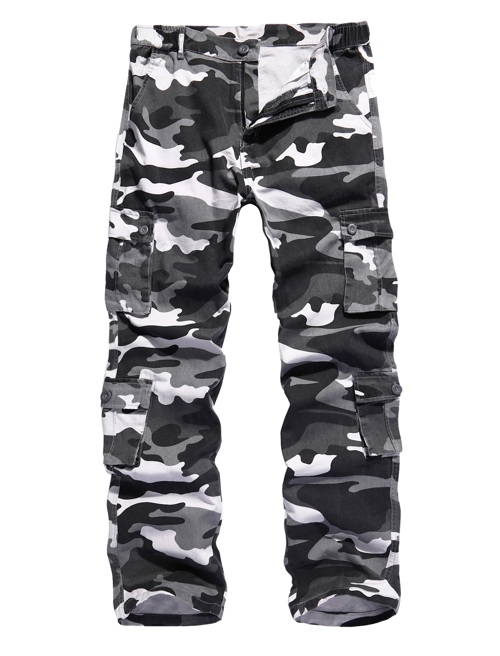 Sponsored Ad – Mens Cargo Trousers Camo Combat Trousers Cotton Multiple Pockets Workwear