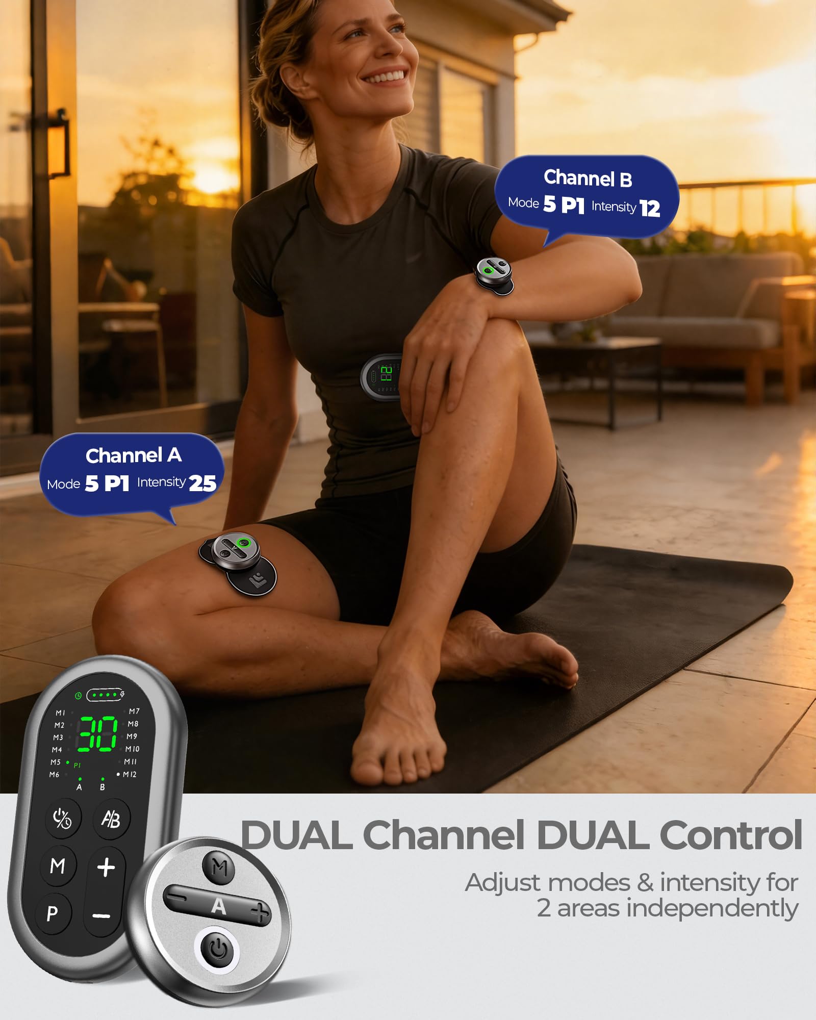 Kingpavonini 48 Modes Wireless TENS Unit Muscle Stimulator, Model HZ9151B — Amazon image 3