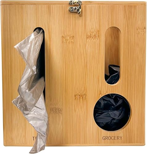 Miniatura 3 de Dispensador de bolsas de basura extra grande, soporte para bolsas de basura debajo del fregadero, organizador de bolsas de basura de montaje en