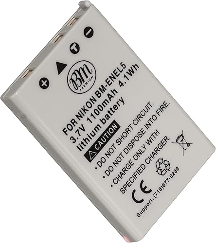 Miniatura 1 de BM Premium Batería EN-EL5 para cámara digital Nikon Coolpix P80, P90, P100, P500, P510, P520, P530