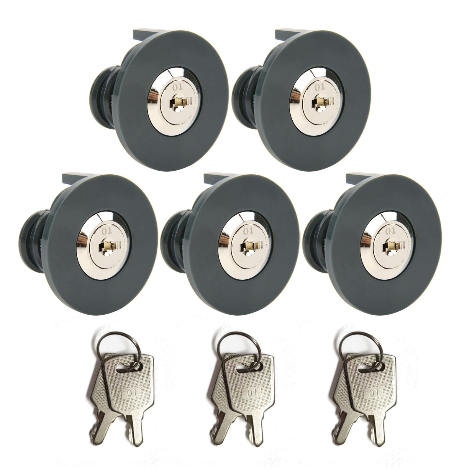 SEPOX Steckdosenschloss Weiß, identische Schlüssel, Abschließbare Steckdose mit Diebstahlschutz & Anti-Fremdobjekteinführung - für Innen & Außenbereiche (5 Stück Schwarz)