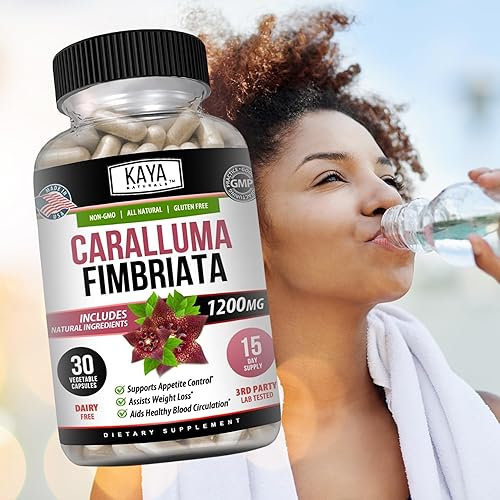 Miniatura 7 de Kaya Naturals - Suplemento Caralluma Fimbriata de 1200 mg de alta potencia  Soporte de resistencia natural de máxima resistencia, las mejores