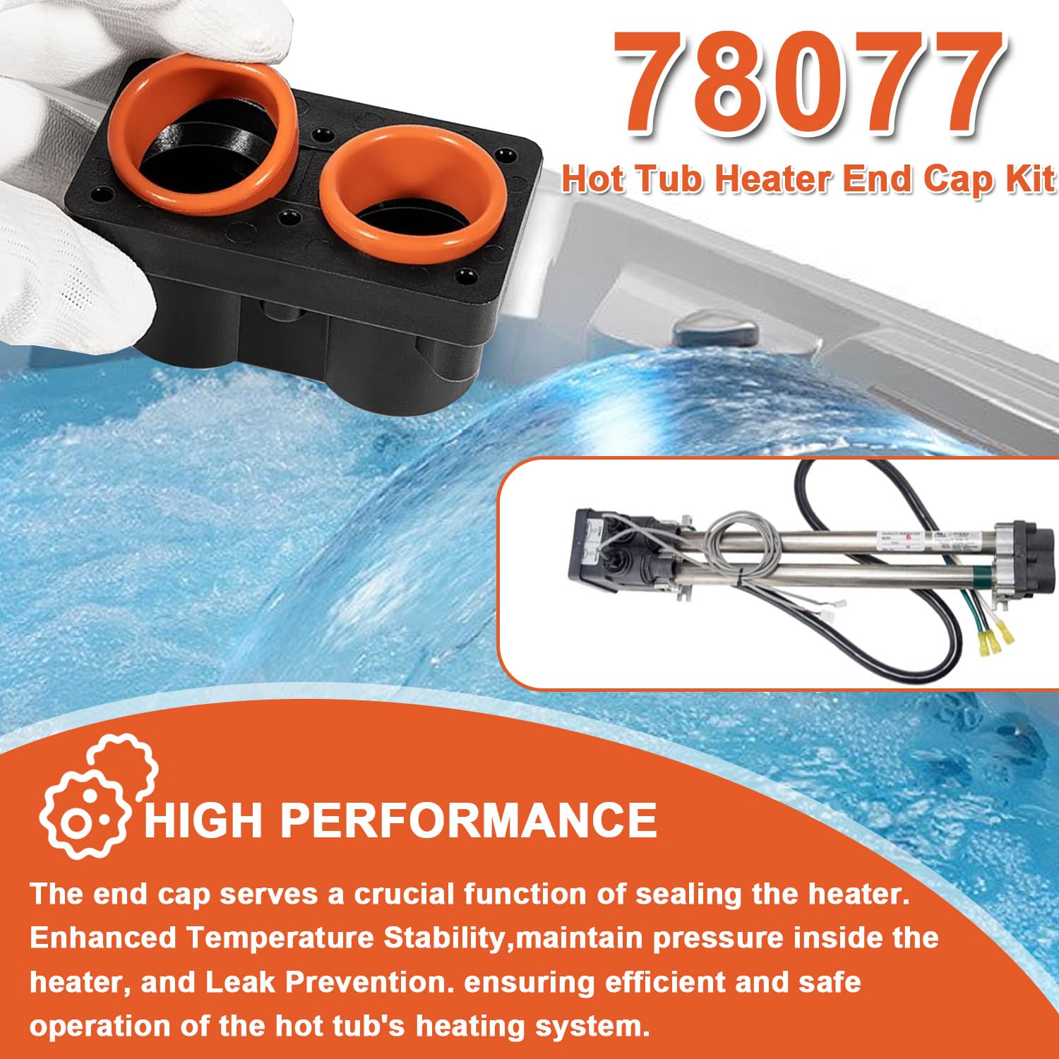 Kit de capuchons de rechange 78077 pour chauffage de jacuzzi