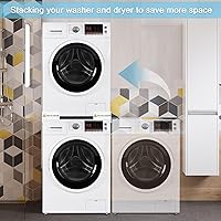 Vista 3 de Washer Dryer Stacking Kit, Universal Stacking Kit for Washer and Dryer, Adjustable 29"/28"/27"/26"/25"/24" Stackable Stacking Kit Replacement with