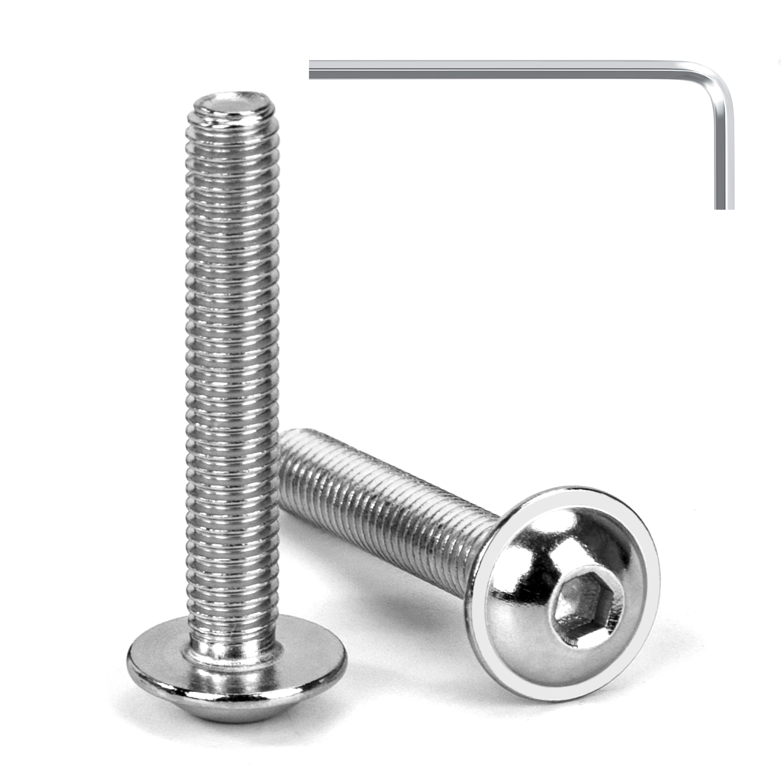 Viti a Testa Bombata con Flangia M5 x 30 mm Acciaio Inox A2 V2A 20 Pezzi