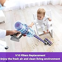 Vista 8 de Paquete de 4 filtros de vacío V10 de repuesto para Dyson V10 Cyclone Series, V10 Animal, V10 Absolute, V10 Total Clean, SV12, lavable, filtro