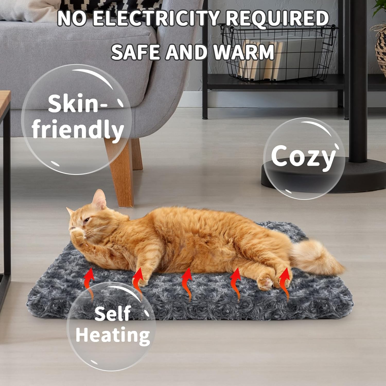 review MARUNDA Self Warming Cat Bed,Super Soft Dog Bed Crate Bed Blanket, Self Heating Cat Pad, Thermal Cat and Dog Warming Bed Mat.