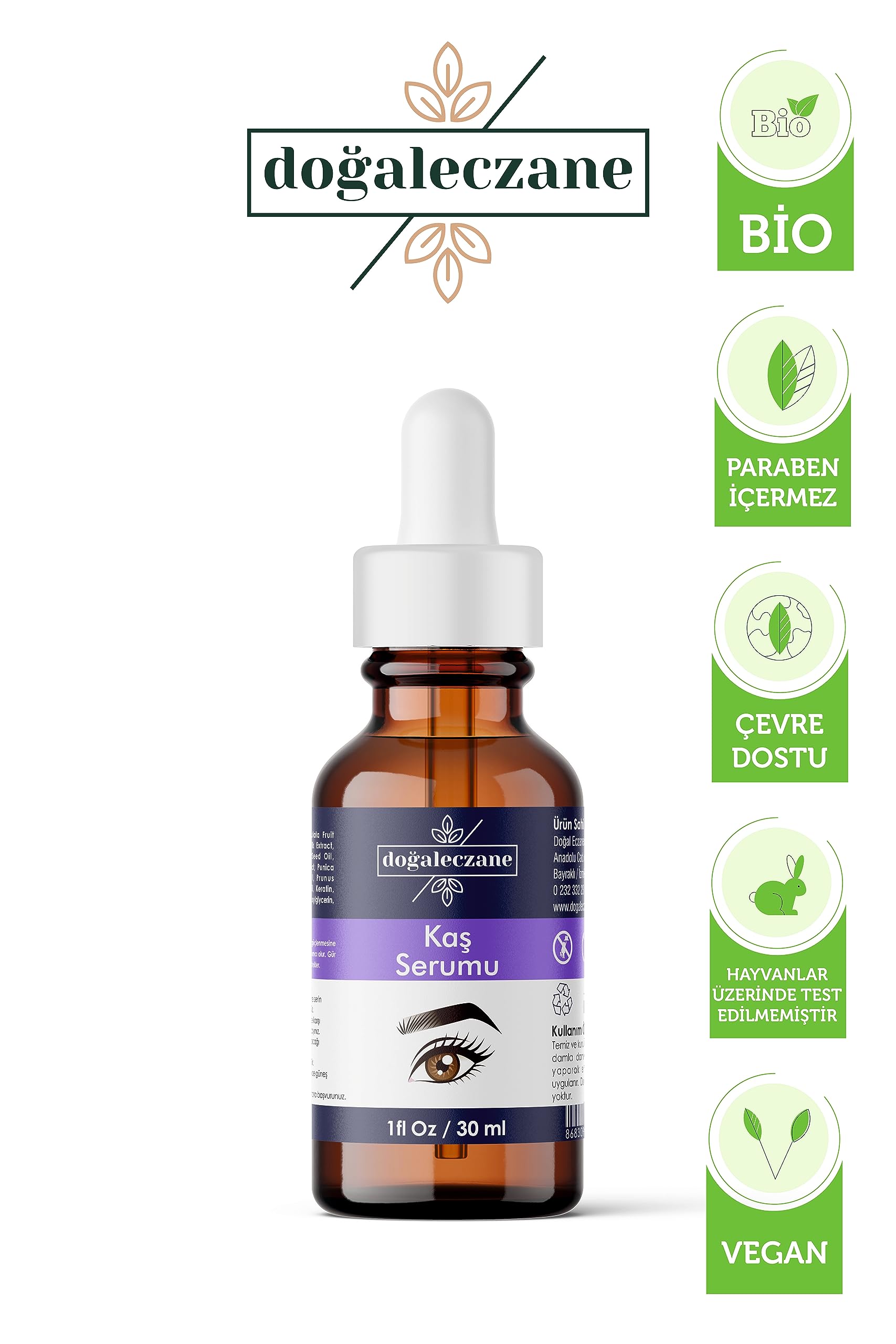 doğal eczane Kaş kontürü & Microblading silme Kaş Serumu 30 ml