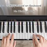 Notes pour piano Superposition 61 Bande de clavier, Azymi Étiquettes de clés pour piano 61 Clé pour le débutant, Removable Multi-couleur Grandes Lettres Guide de Piano Silicone