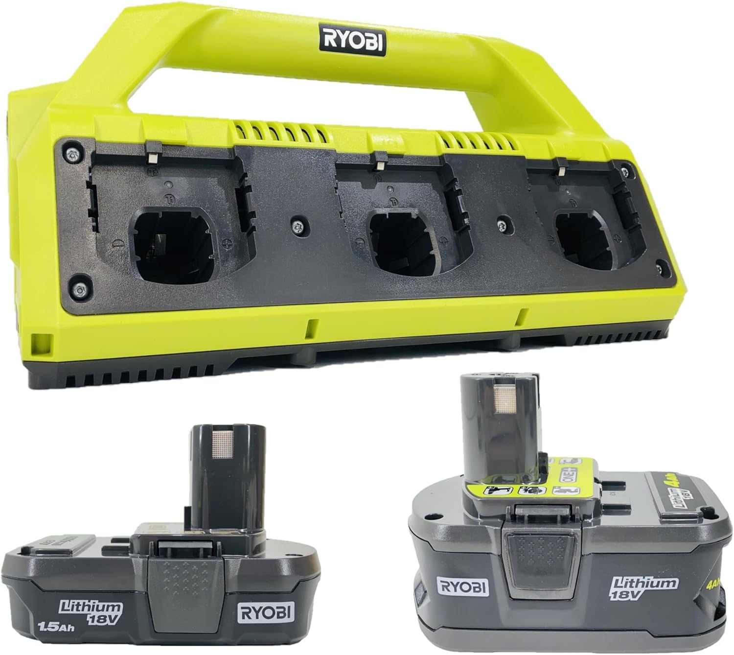 Ryobi 18-Volt ONE+ SuperCharger and 2 Lithium-Ion Batteries Kit