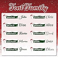 Vista 5 de Dreamdecor - Medias de Navidad personalizadas con nombre y monogramas, medias familiares de 18 pulgadas con placa de cuero para niños, 1 paquete