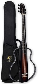 TARIO Silent Acoustic Guitar, Folding Travel Guitar, 6-String, Mahogany Body Sunburst