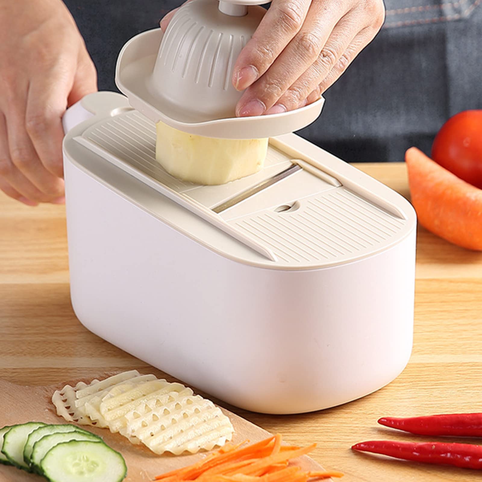 Rallador de queso fácil de usar para cocina con contenedor duradero