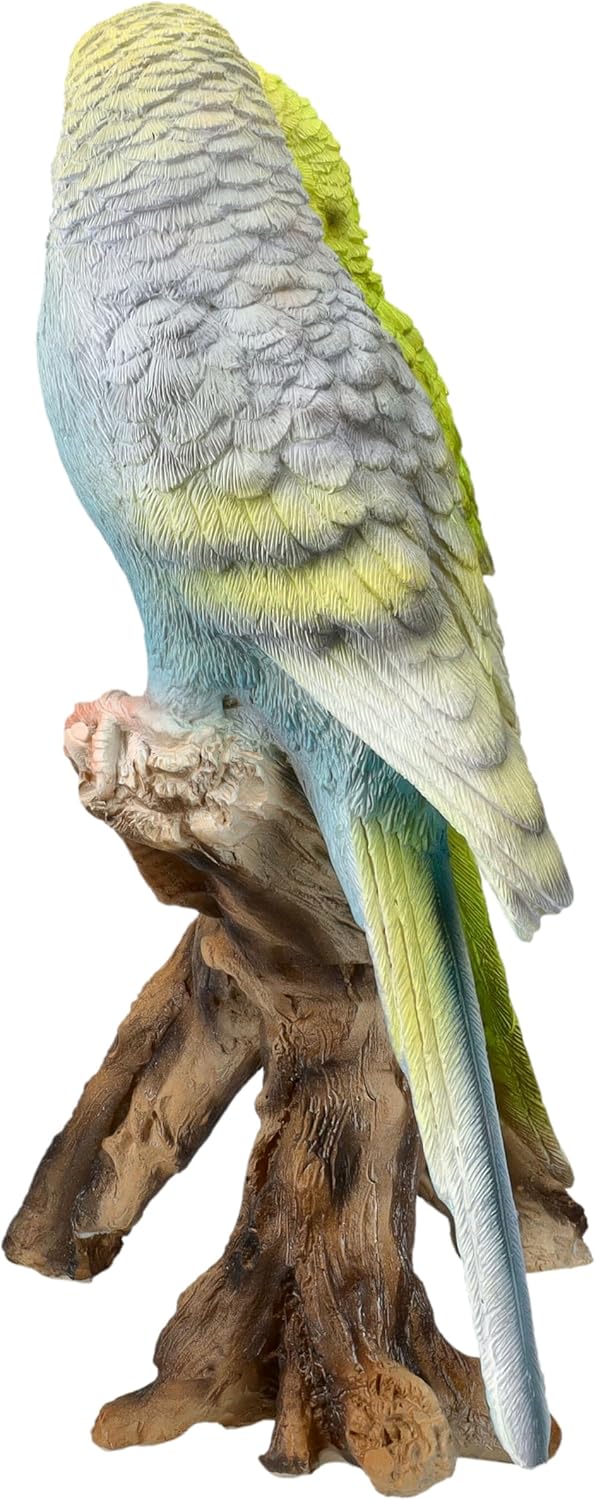 "Faszinierende Tierfiguren: Eulen und Wellensittiche für Ihr Zuhause" 7 Realistisches Wellensittich-Paar Figur