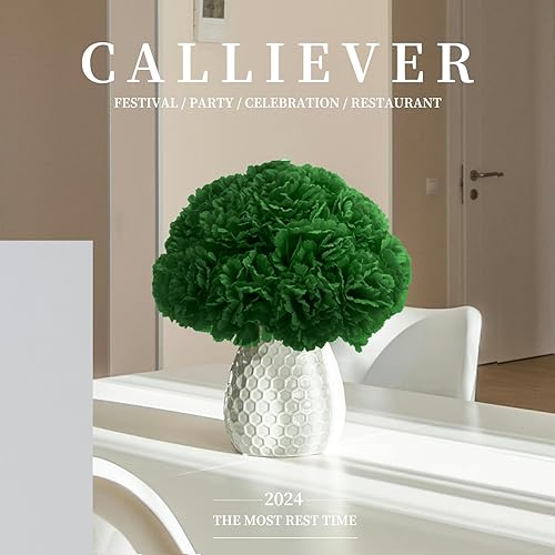 Miniatura 5 de DH EYB Flor de clavel de seda, 50 flores artificiales, utilizada para decoración de boda, flores hechas a mano, diámetro de flor de clavel de 3.5