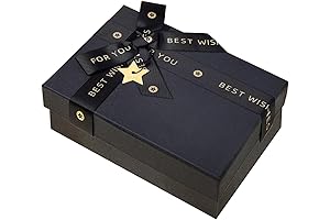 8x6 Black Gift Box with Lid | Elegant Present Packaging for Bridal, Birthday, or Wedding