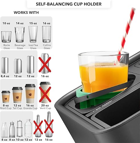 Miniatura 2 de CouchConsole Bandeja original  Almacenamiento y organizador para sofá de bebidas y aperitivos con reposabrazos, mesa con soporte para teléfono,