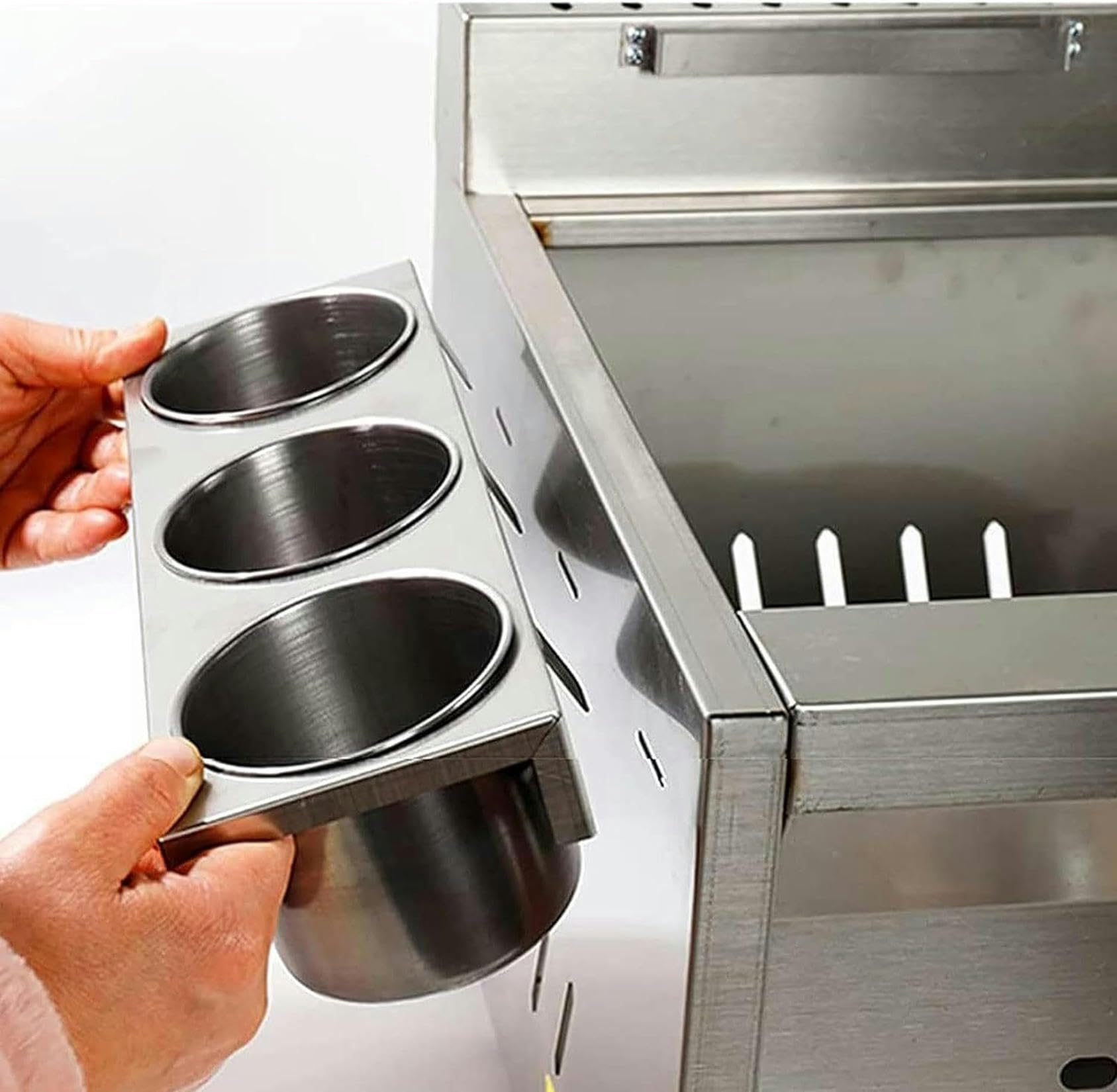 Friggitrice Professionale A Gas da 10 Litri, Regolazione Manuale della Temperatura, in Acciaio Inox, A Infrarossi, con Cestello Rimovibile, per Patatine Fritte