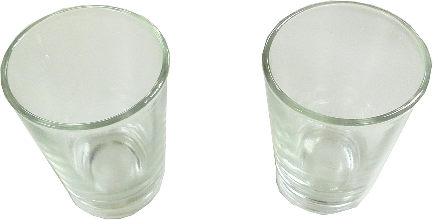 FixtureDisplays® 2.12 oz Glass Cups for Water, Coffee, Cocktails, Short Dof Drinking Glass, Whisky Glass 15185-1PK-FBA