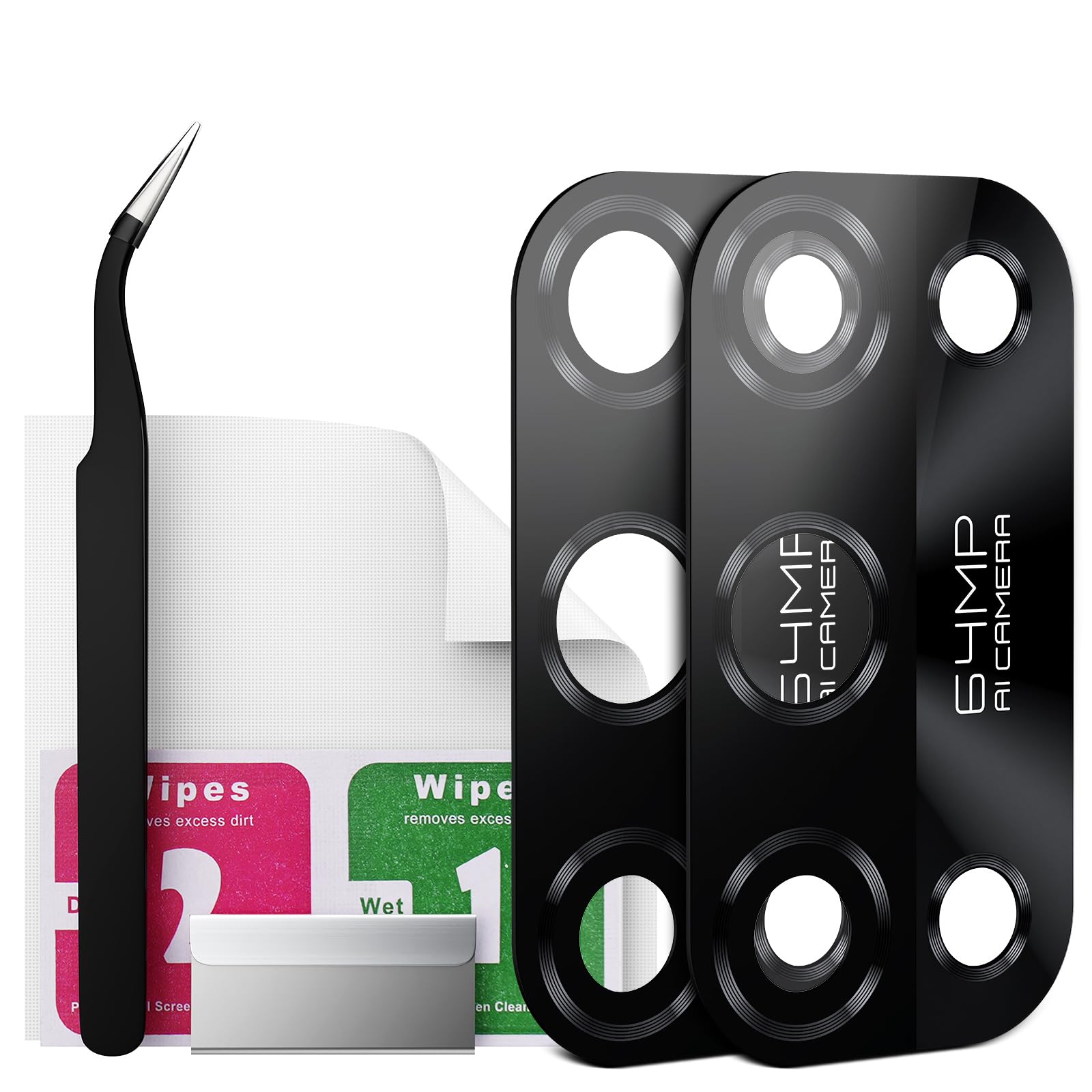 Lentilles De Caméra De Rechange Pour Realme 7 - Noir - Neuf Sous Blister