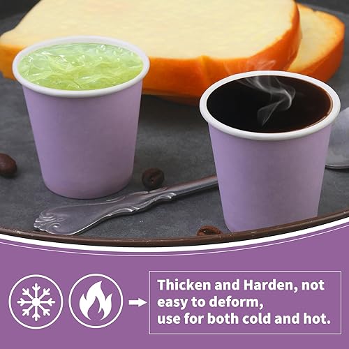 Miniatura 4 de Paquete de 100 vasos de papel de 3 onzas, vasos de baño desechables, vasos de papel para enjuague bucal, aperitivos, tazas de expreso adecuadas para