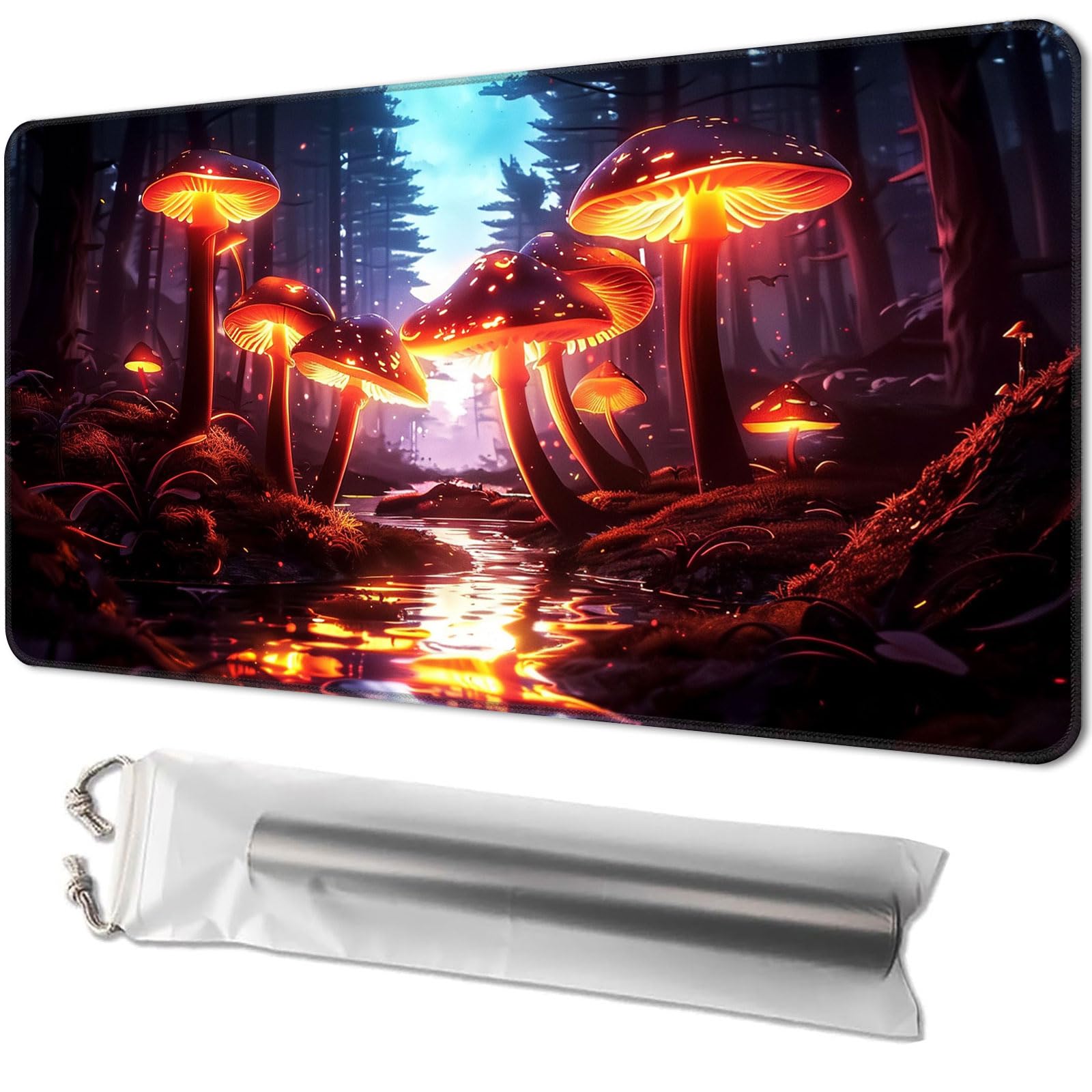 Playmat for TCG, with Free Storage Bags, Game Mat 24 x 14 inches, MTG and Board Game Mat for Cards, Ideal for Card Game Enthusiasts, Cartoon Tree — image 1