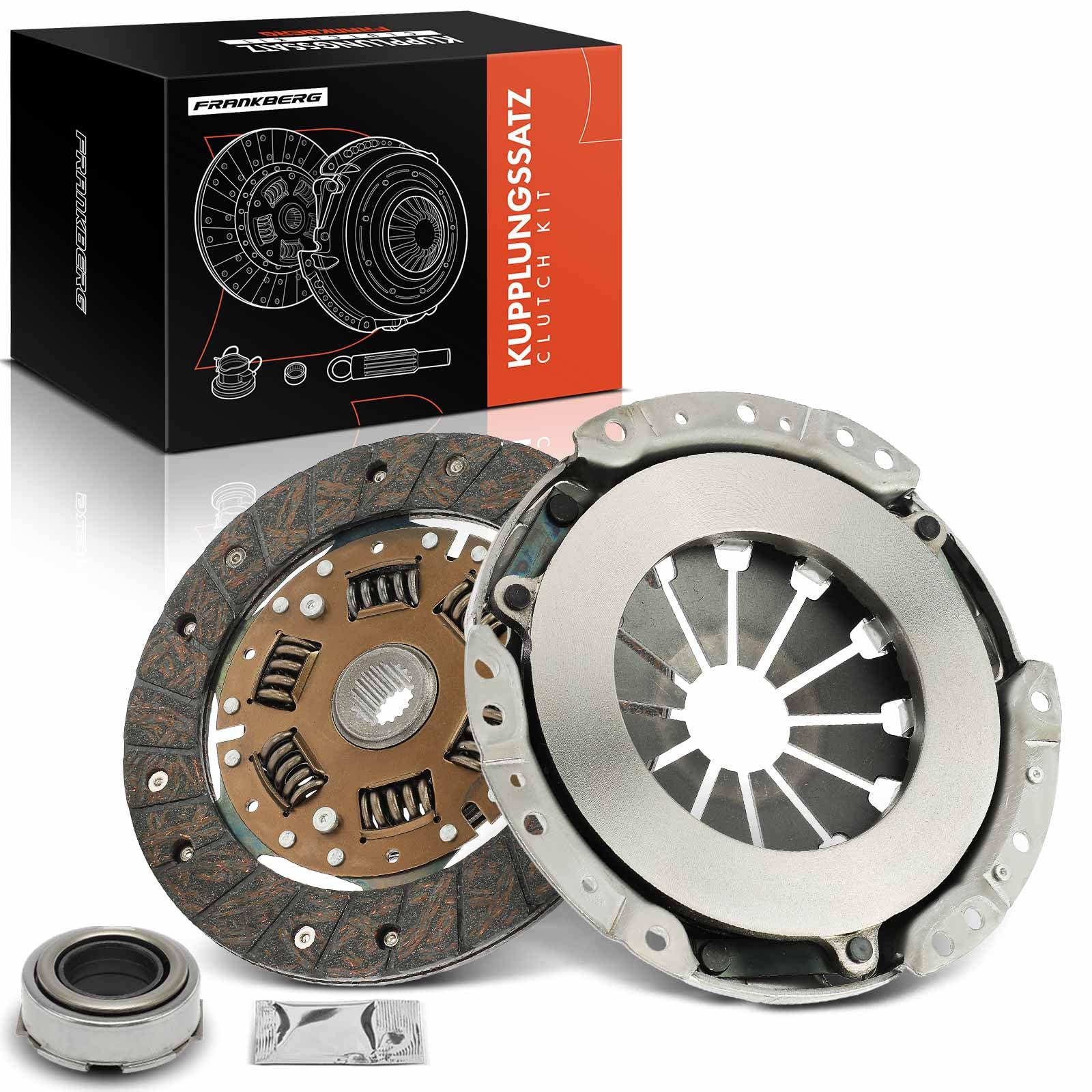 Frankberg Zestaw sprzęgła z łożyskiem ślizgowym, kompatybilne z samochodem terenowym Jimny, zamknięte, FJ 1,3 l 2001 - dzisiaj Jimny SUV SN 1,3 l 1998-Dzisiaj Replace # 22100-83020