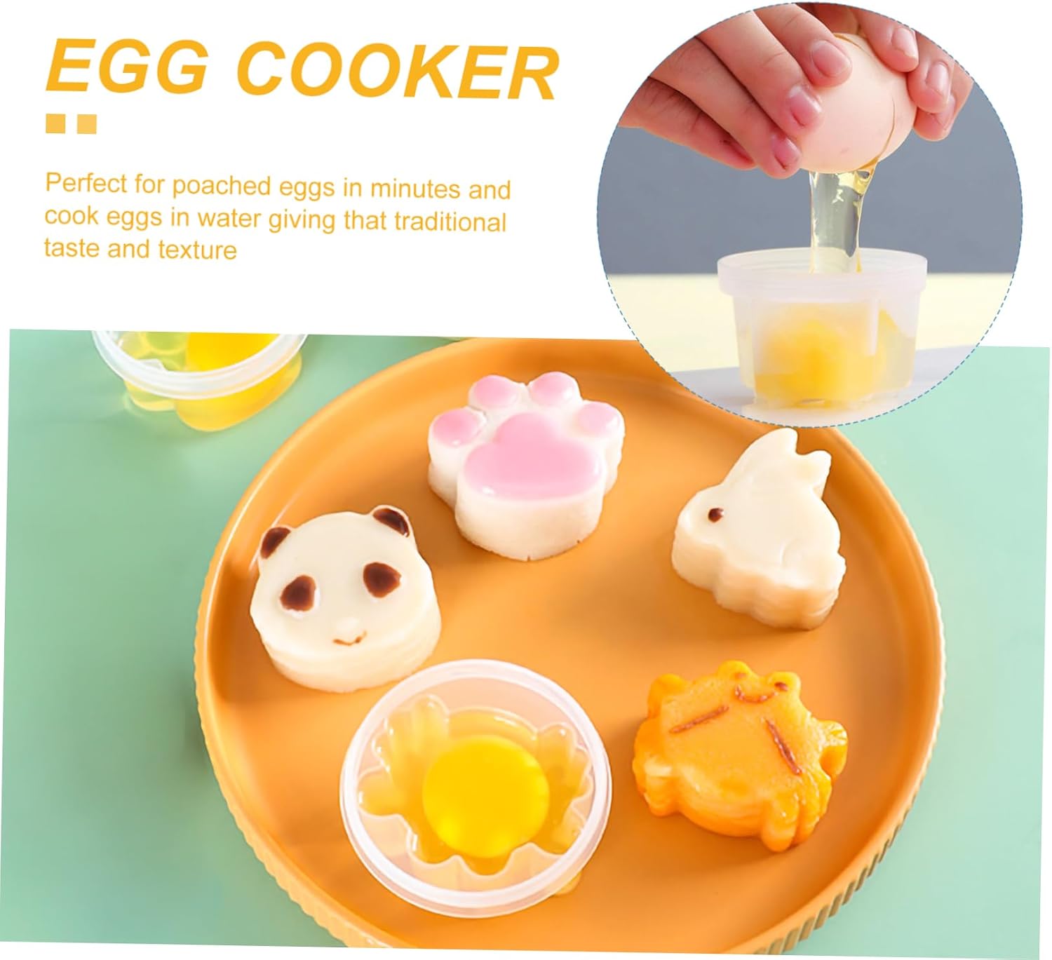 SOLUSTRE 1set Egg for Steamed Eggs Heat Non Stick Easy to Compact Design for Daily Use