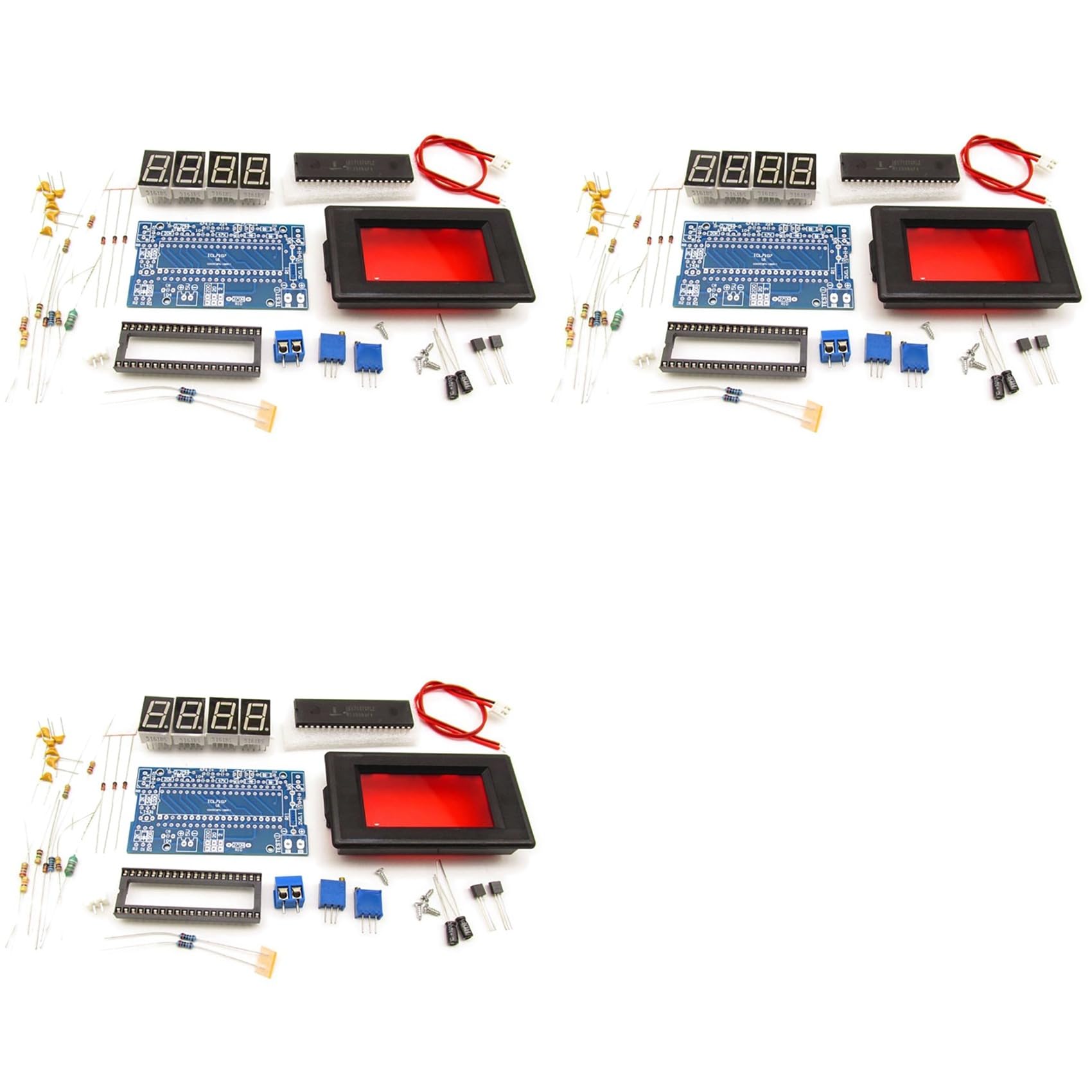 Jnchdghwa As Shown 3X Voltmeter Diy Kit Parts Icl7107 Meter Head Digital Voltmeter