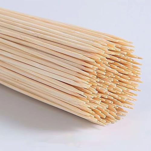 Miniatura 2 de Pinchos de bambú natural, 200 brochetas para asar a la parrilla, pinchos de madera de 12 pulgadas para barbacoa, aperitivo, brochetas de frutas,