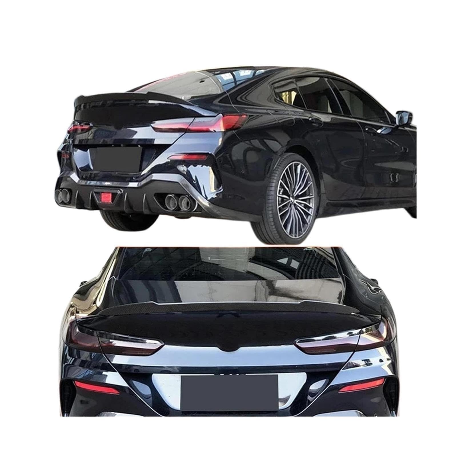 Tylne skrzydło spojlera kompatybilne z BMW serii 8 G16 840i 4D Gran Coupe 2018-2024 styl M4 tylne skrzydło 2 kolory opcje(Carbon Fiber Look)