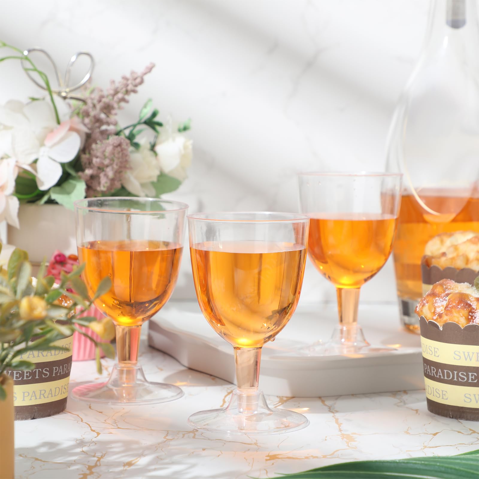 Amazon.com: Mimorou 100 Pieces 5 oz Disposable Wine Glasses with Stem Bulk  Disposable Party Cups Goblet Wine Glasses for Weddings, Outdoor Parties,  Birthdays, BBQ, Picnic : Health & Household