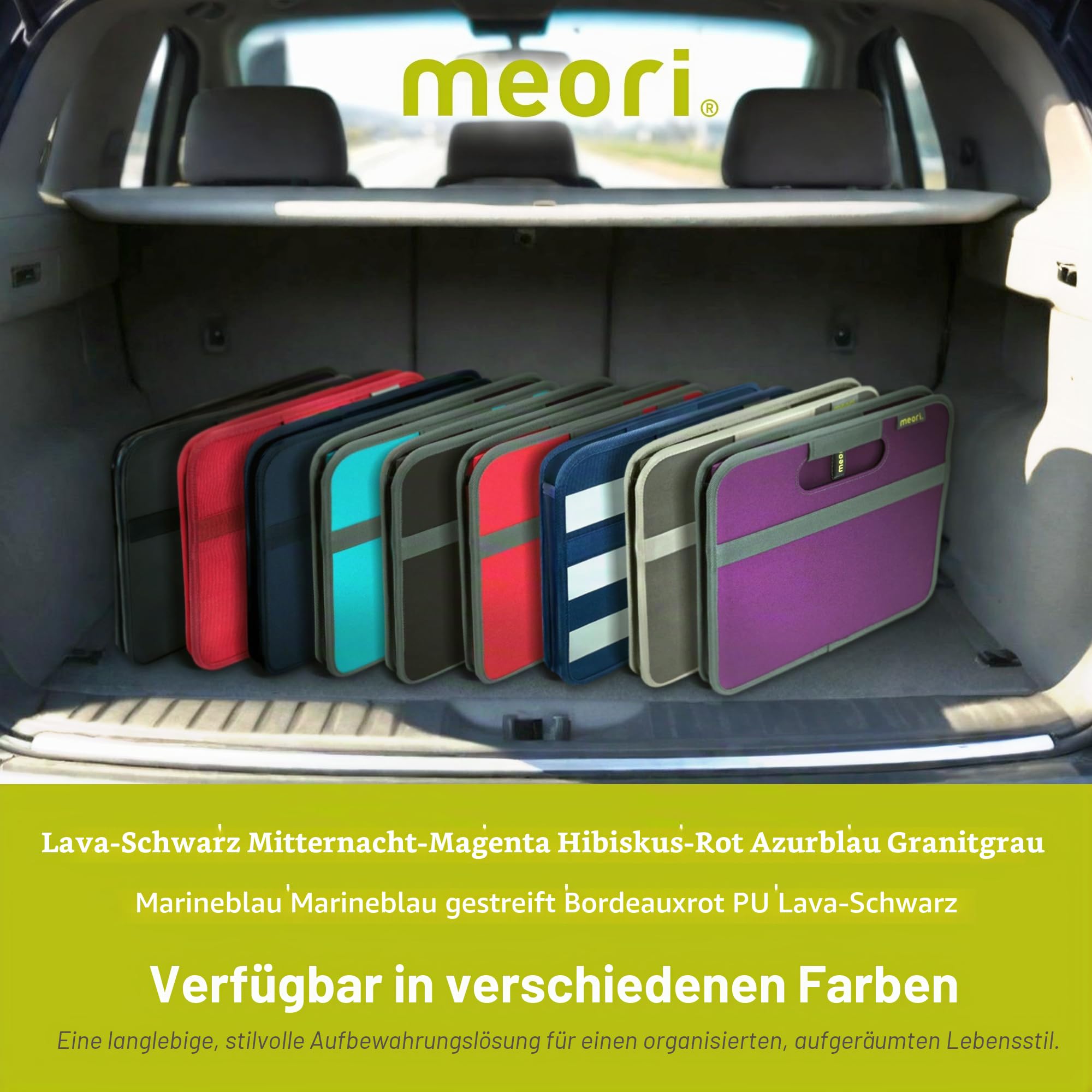 meori Aufbewahrungsbox faltbar Traglast 30 kg - 37cm 32cm 27.5cm Größe M - Marine Blue
