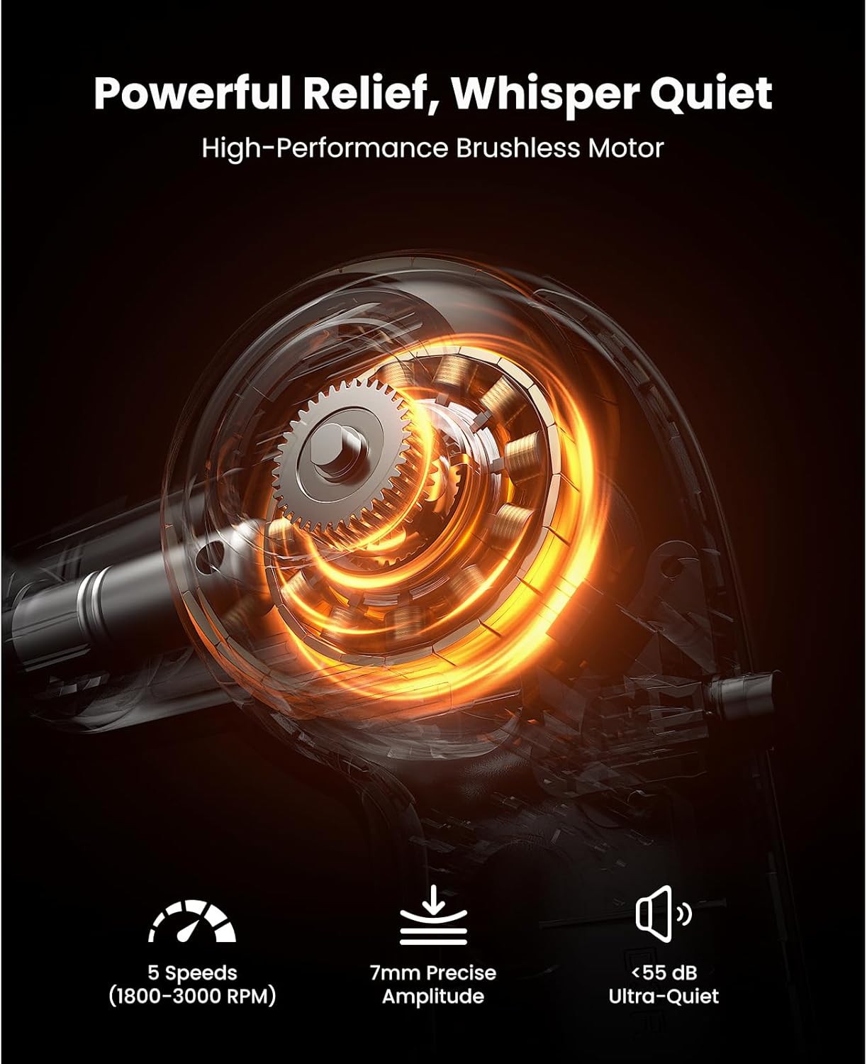 BOB AND BRAD 2-in-1 Massage Gun with Heat & Red Light Soothing L7 Ultra Massage Gun with Extension Handle &Adjustable Angles, Deep Tissue for Back Lumbar Shoulder FSA-HSA Eligible Gift for Men Women - Image 8