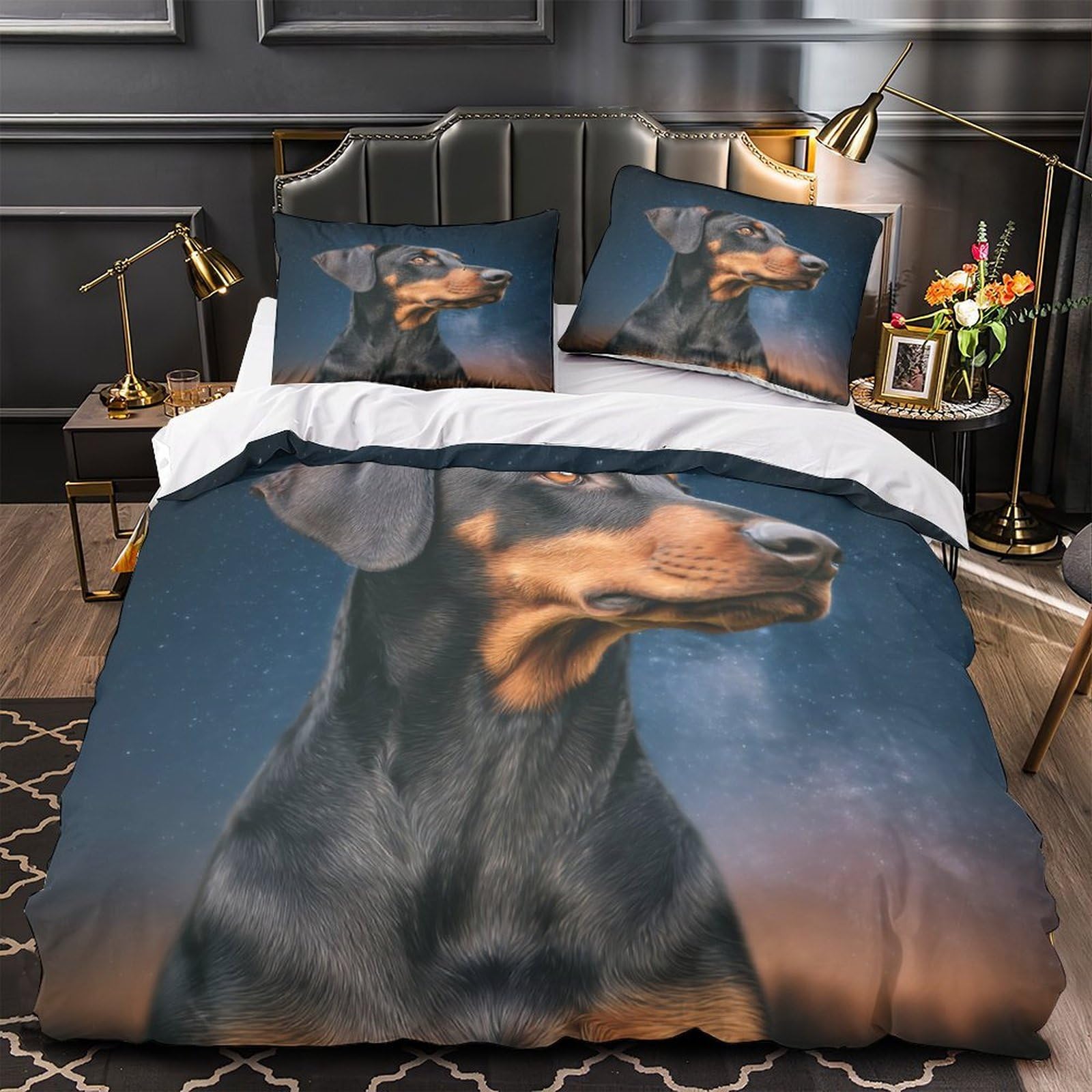 Parure de lit dinosaure 3D super king housse de couette microfibre hypoallergique