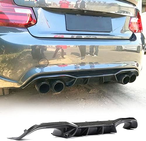 MCARCAR KIT Difusor trasero de fibra de carbono para BMW Serie 2 F87 M2 Coupé 2016-2020 CF difusor de parachoques trasero inferior Kit de cuerpo de