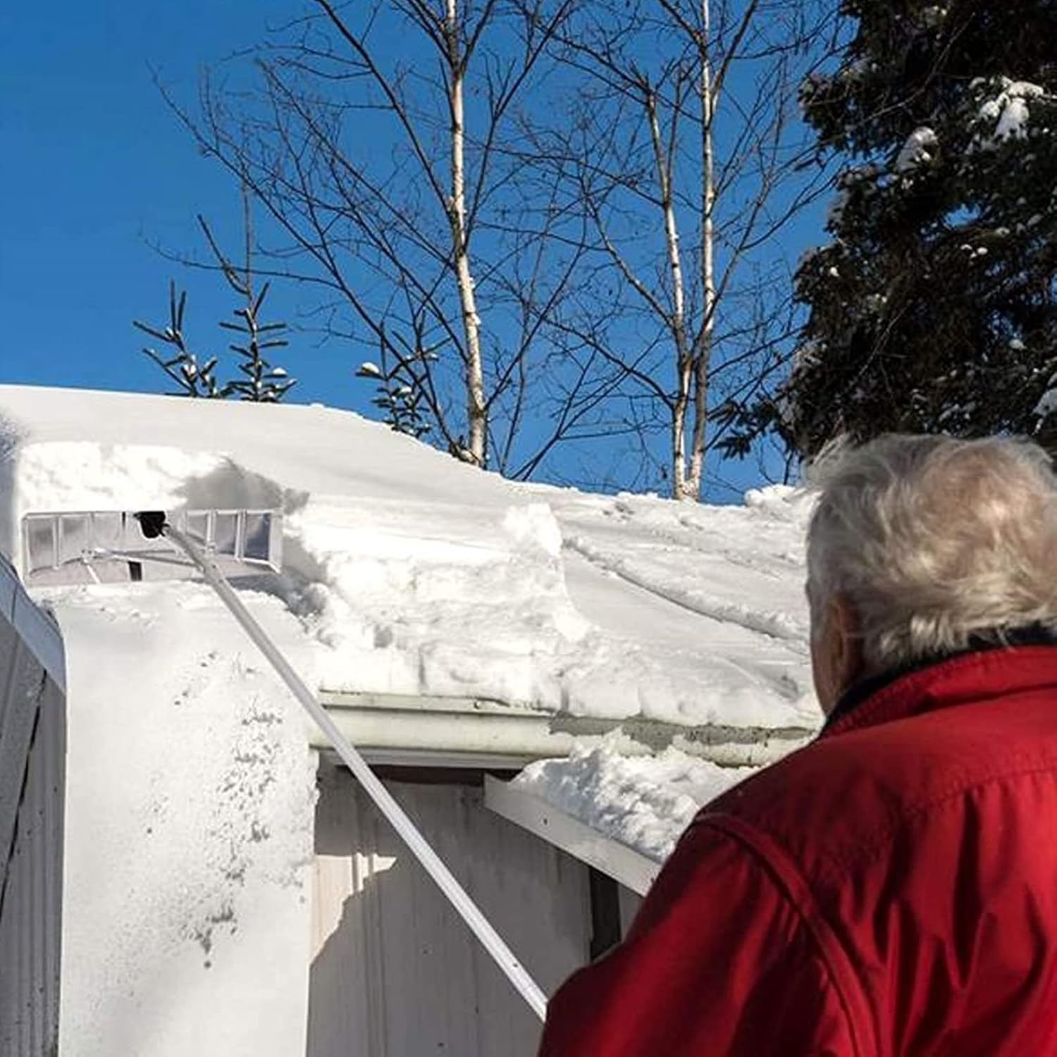 Review Aluminum Snow Roof Rake, Roof Snow Rake Removal Tool, 20 Ft with