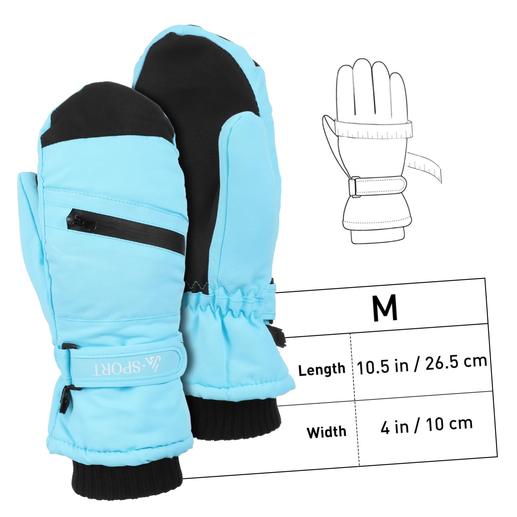 Toyvian Guantes de Invierno Impermeables para Nieve Térmicos Táctiles y Cortaviento para Hombre Mujer y Jóvenes Talla XL para Esquí Ciclismo y Senderismo