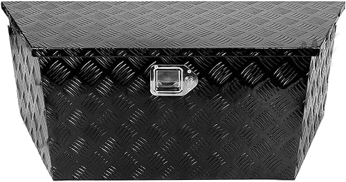 Miniatura 1 de Caja de herramientas de aluminio de 39 x 12 x 16.5 pulgadas, con patrón de banda de rodadura de 5 barras, caja de herramientas impermeable para