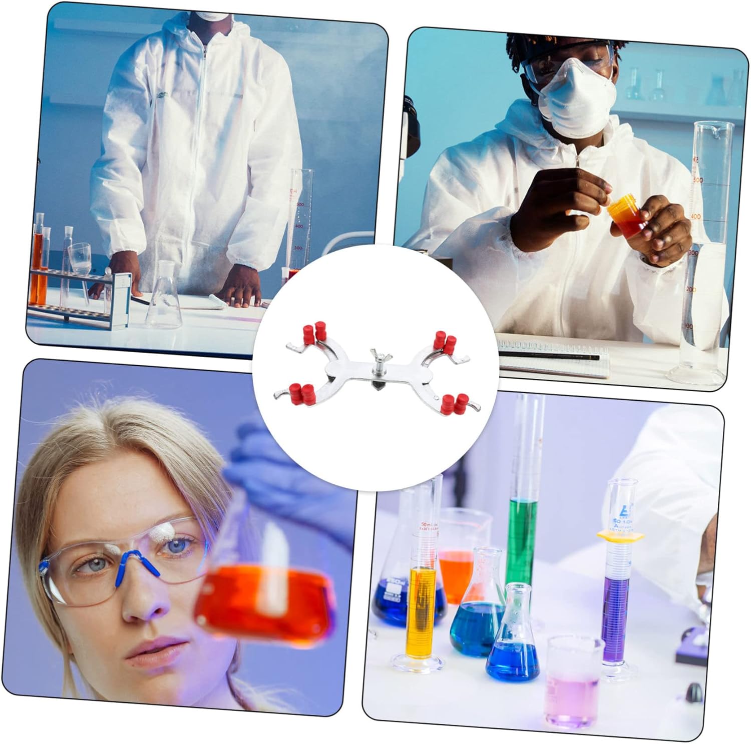 5pcs Laboratory Titration Clamp Holder Aluminum Titration Clip for Secure Buret Fixing for Classroom Experiments and Scientific Labs Easy to Use Design