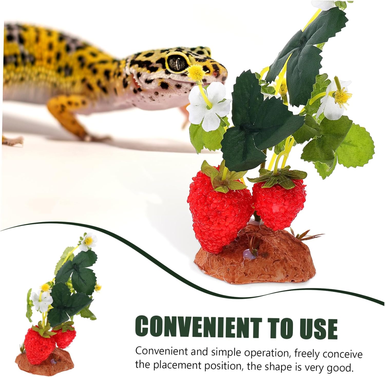 DOITOOL 4pcs Climbing Pet Box Landscaping Greenery Decor Faux Holly Berries Terrarium Fake Plant Accessories