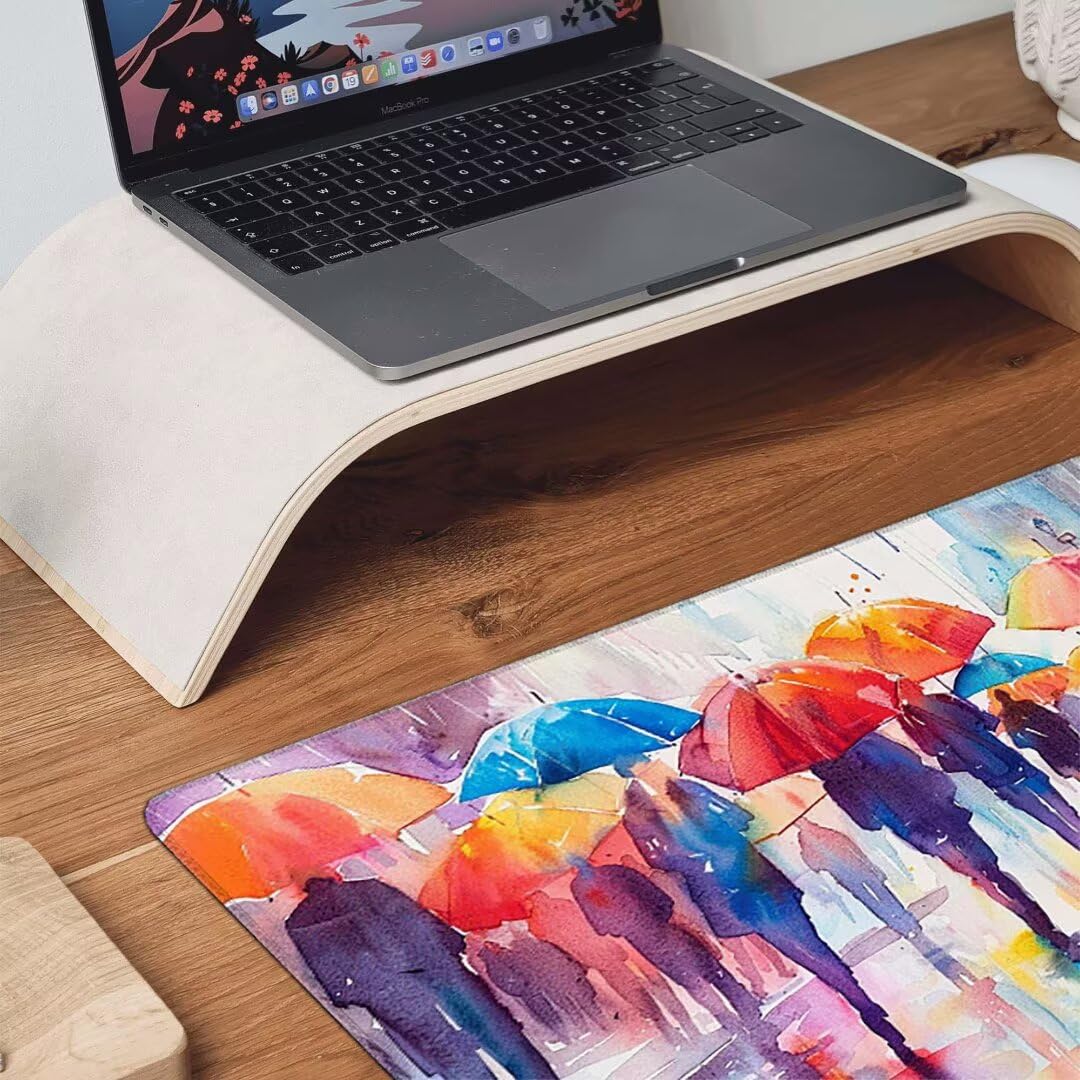 Podkładka pod mysz, podparcie nadgarstka, podkładka pod mysz z antypoślizgową gumową podstawą, ergonomiczna podkładka pod mysz do komputera, laptopa, domowego biura, kompatybilna z myszami laserowymi