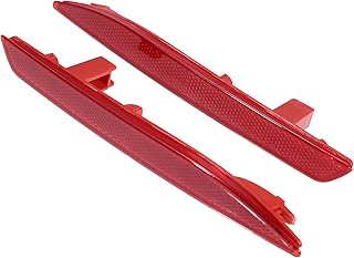 Car Rear Left Right Bumper Reflector 33505-T2A-A01 33555-T2A-A01 for Honda Accord EX-L Touring 2013-2015 Plastic Red (Set of 2)