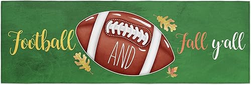 Miaklek Juego de 1 alfombra de cocina de fútbol Fall Y'all, acolchada, antifatiga, juego de 1 alfombra de cocina, antideslizante, cómoda para