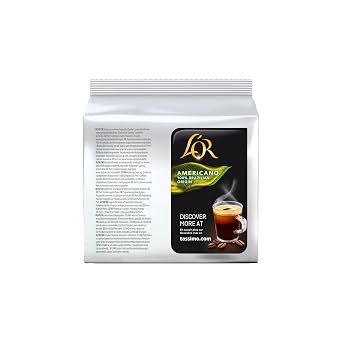 Tassimo L'OR Americano 100% Brazilian Coffee Pods (Pack of 5, Total 80 Capsules)