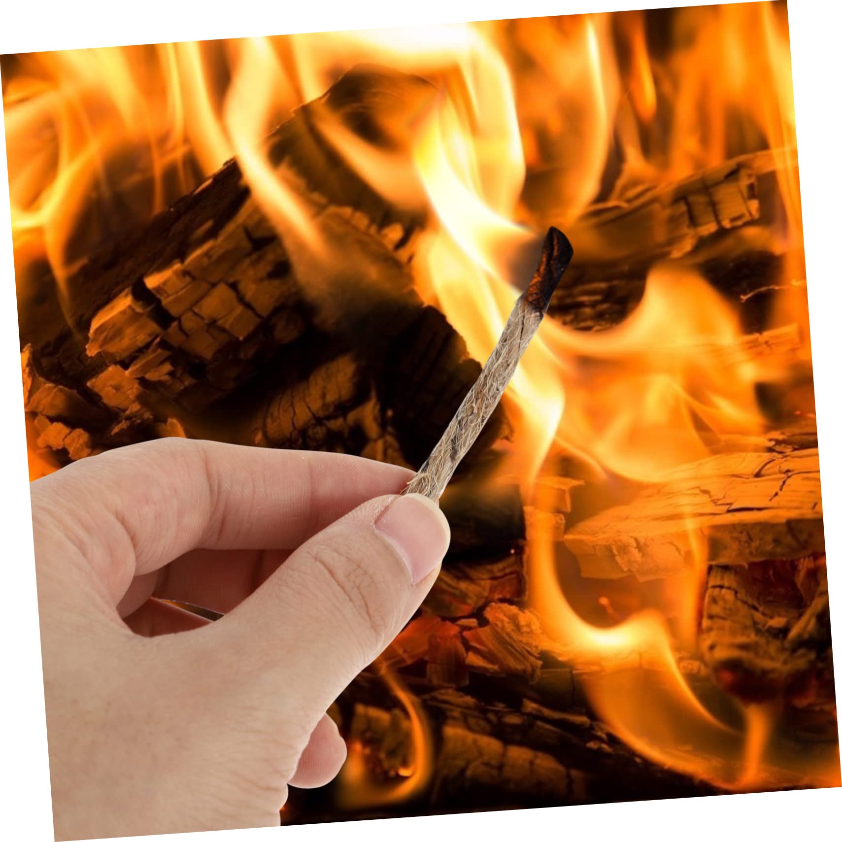 WOONEKY Travel Outdoor Fire Tool 20pcs Fire Starter Ropes for Campfire Accessories