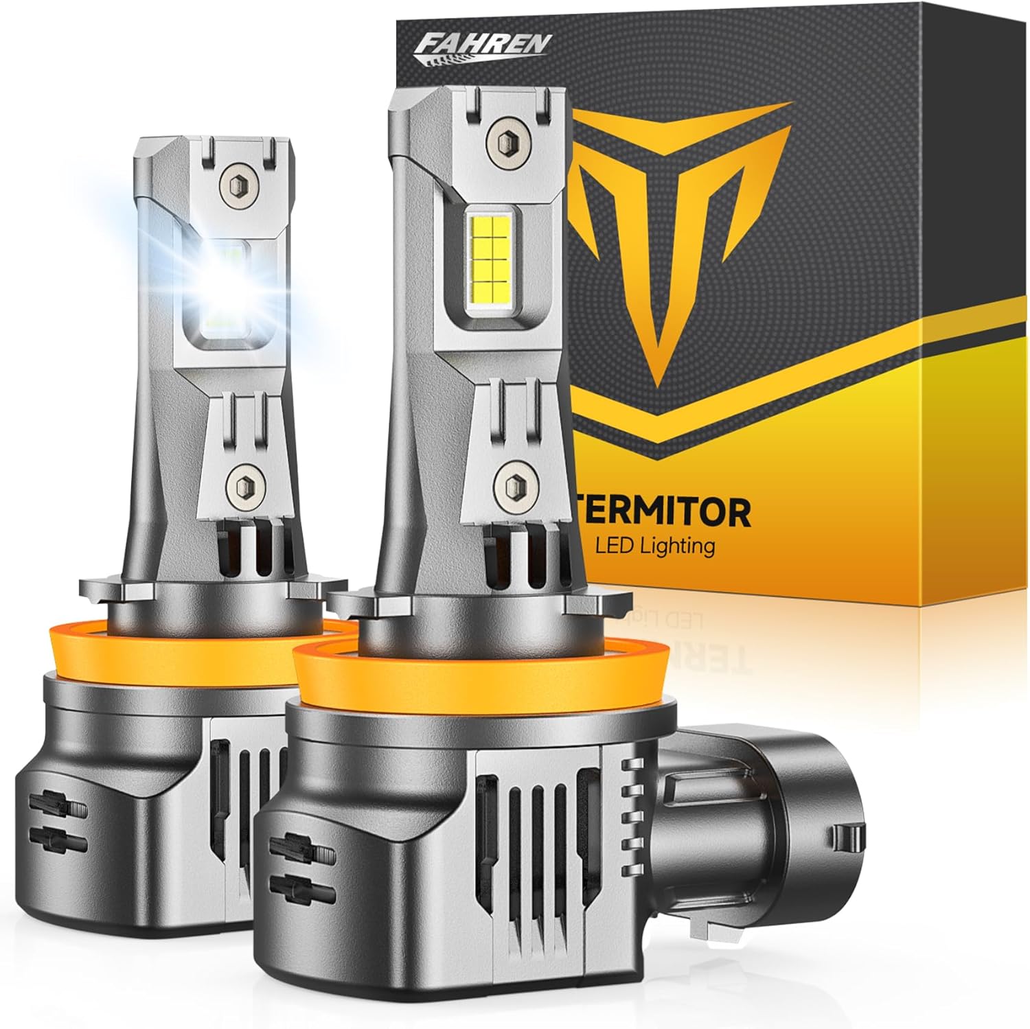 Termitor 2026 H11/H8/H9 Led Light Bulb, 𝟗𝟎,𝟎𝟎𝟎𝐋𝐌 Dual‑Sided High‑Focus CSP Chips, Canbus Ready, Superior Heat Dissipation, 100,000Hrs Driving Lifespan, IP68 Waterproof, 2 Pack